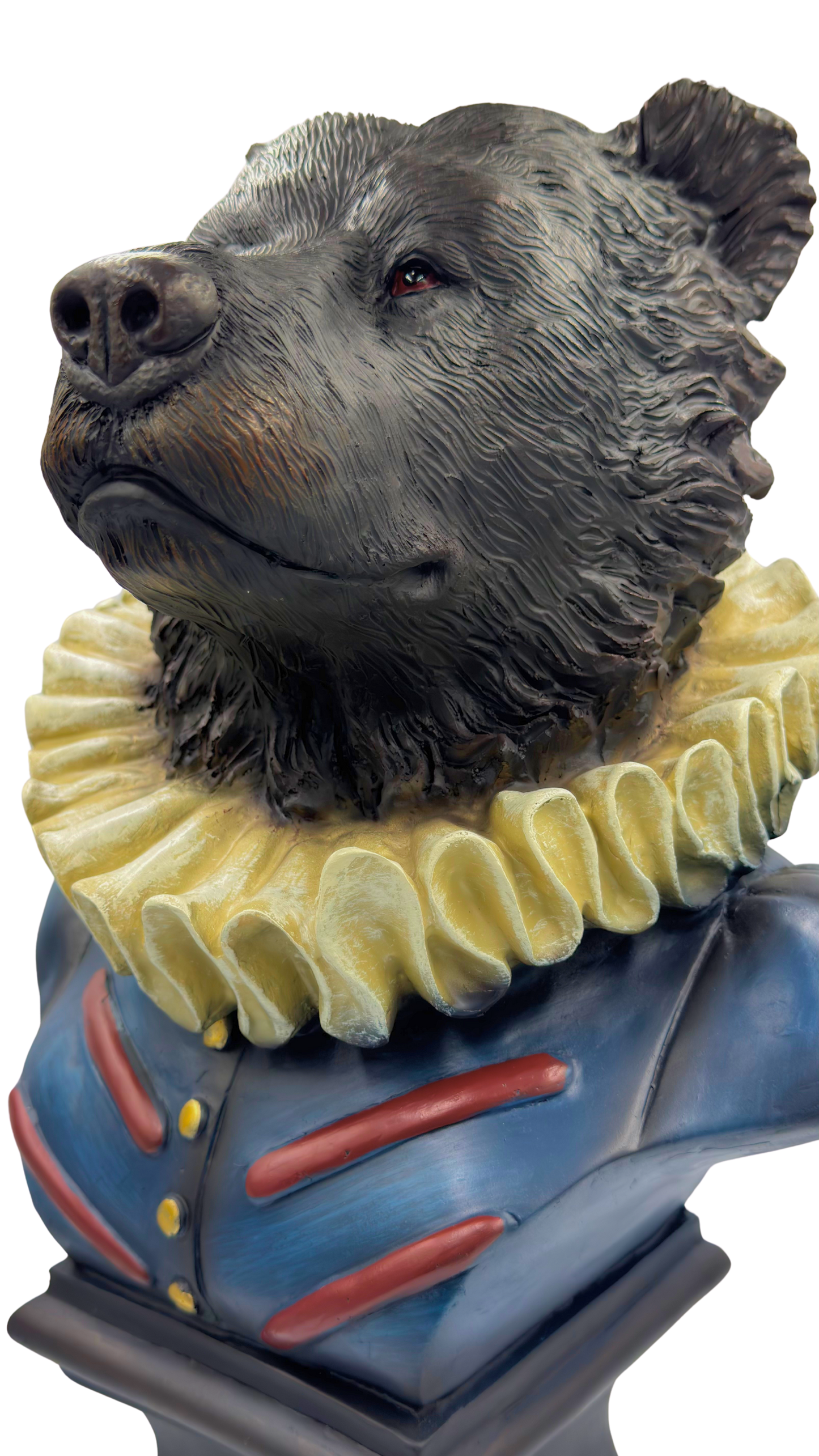 Extra Large Gentry Bear Bust on Square Base