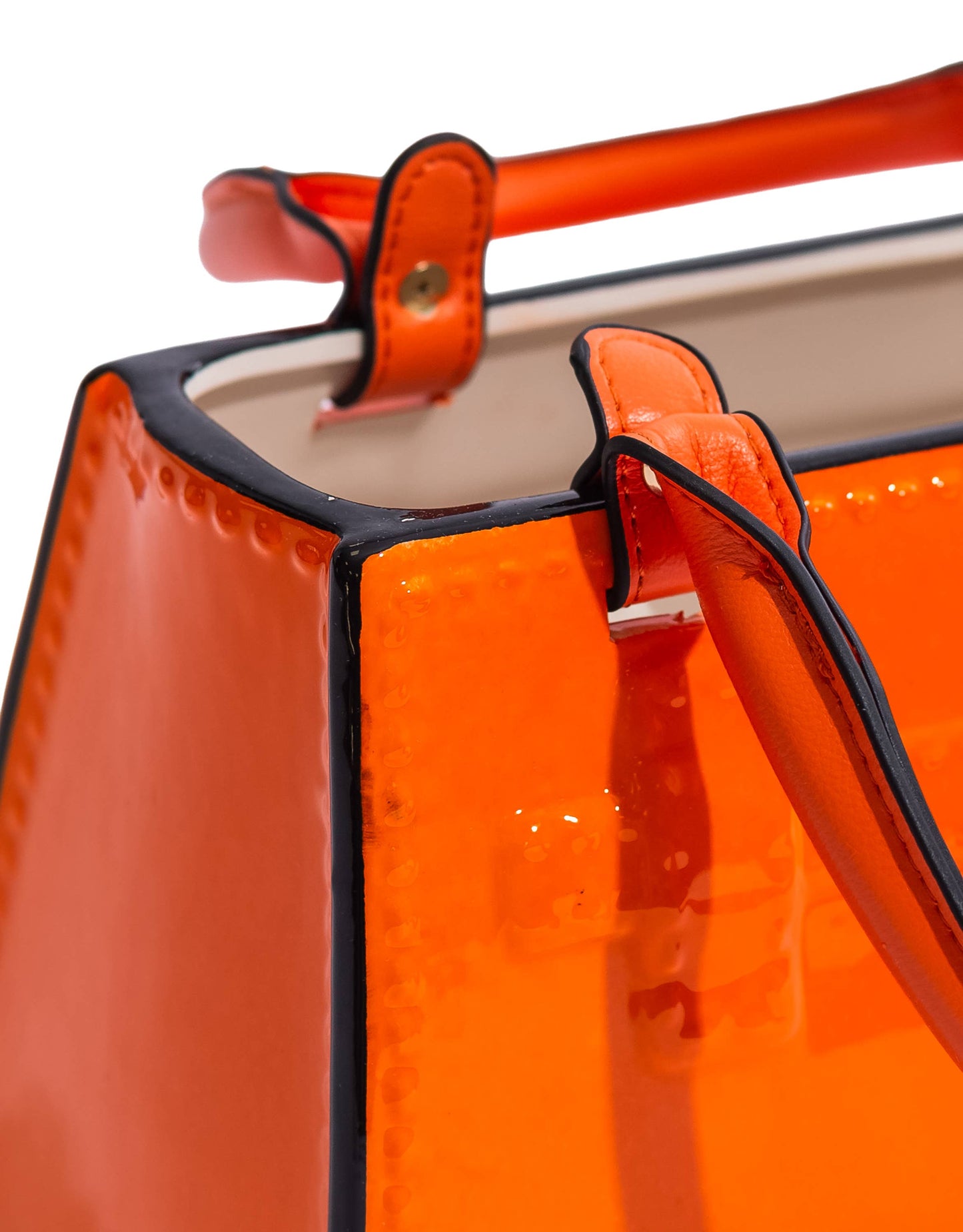 Bright Orange Ceramic Handbag Vase