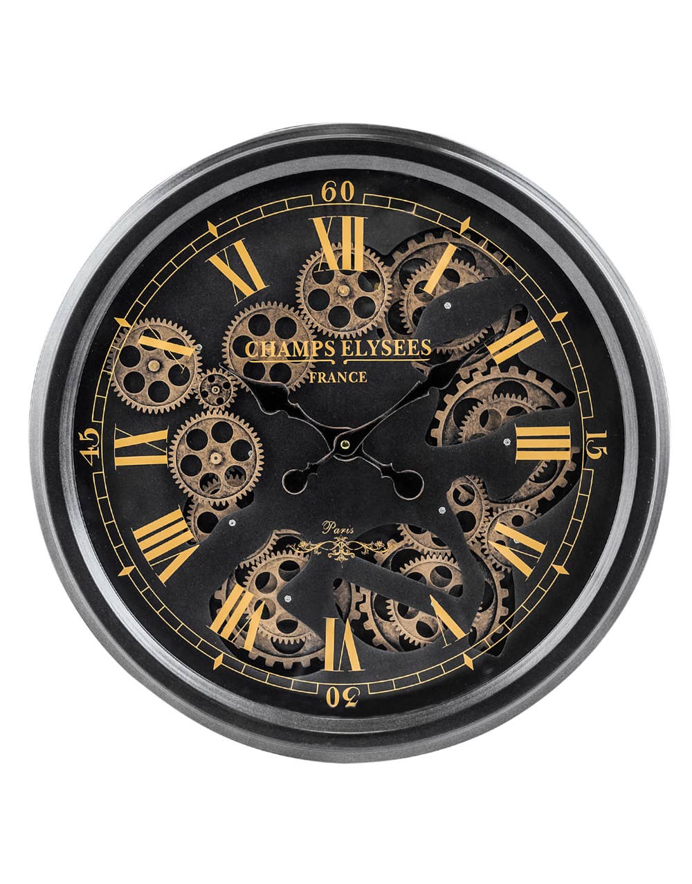 French Champs-Elysee Moving Gears Clock