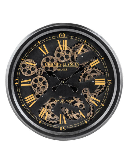 French Champs-Elysee Moving Gears Clock
