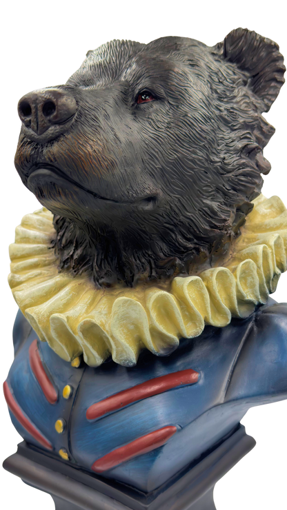 Extra Large Gentry Bear Bust on Square Base