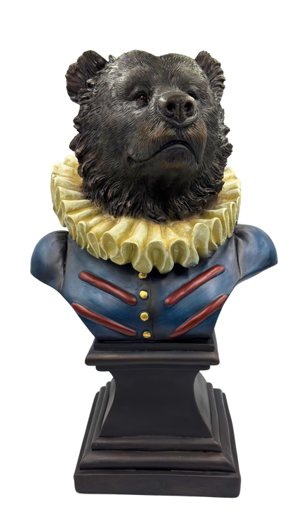 Extra Large Gentry Bear Bust on Square Base