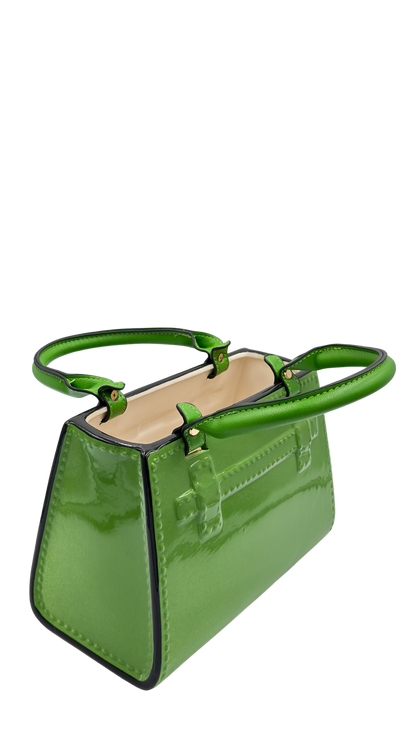 Green Ceramic & Leather Handbag Vase