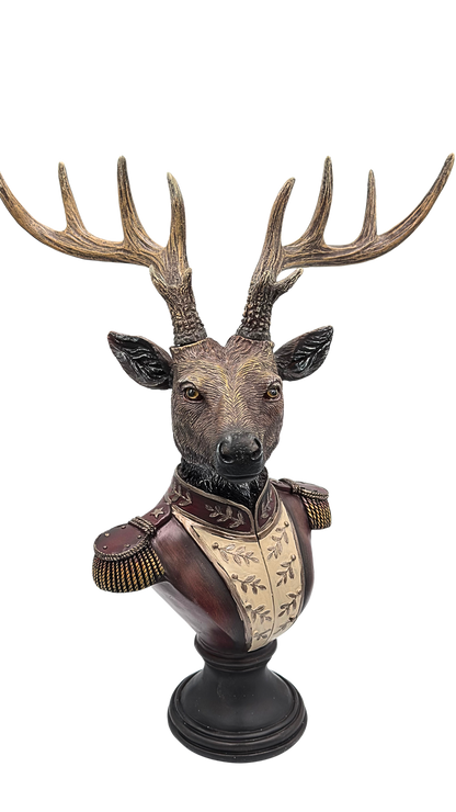Medium Gentry Stag Bust on Square Base