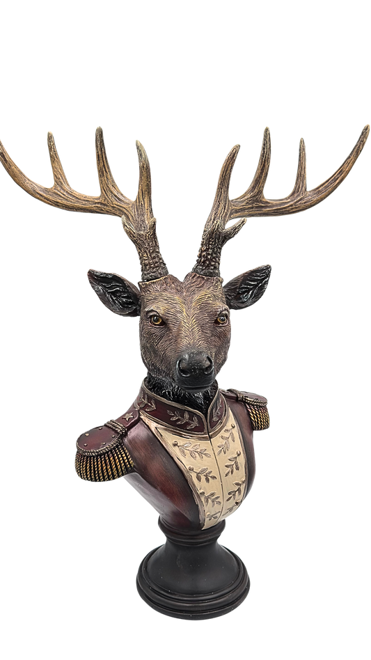 Medium Gentry Stag Bust on Square Base