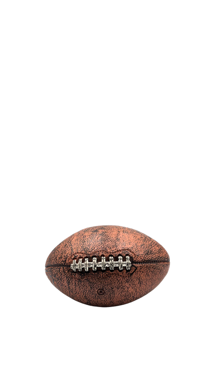 Small Antique Leather Style Rugby Ball Desk Ornament