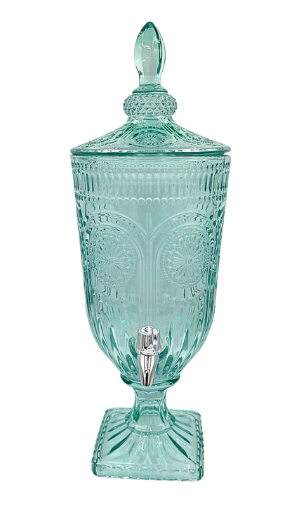 Teal Patterned 3-Litre Glass Drinks Server