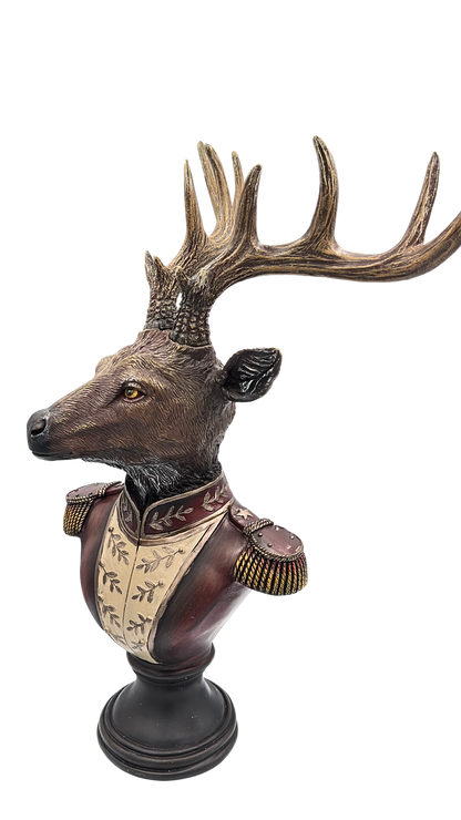 Medium Gentry Stag Bust on Square Base