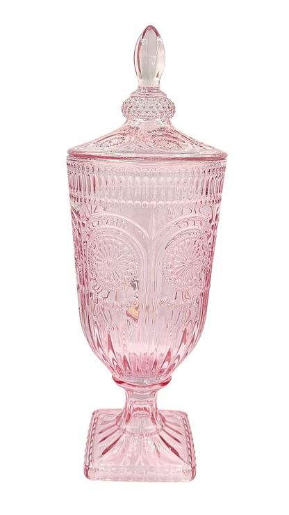 Pink Patterned 3-Litre Glass Drinks Server