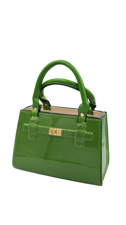Green Ceramic & Leather Handbag Vase