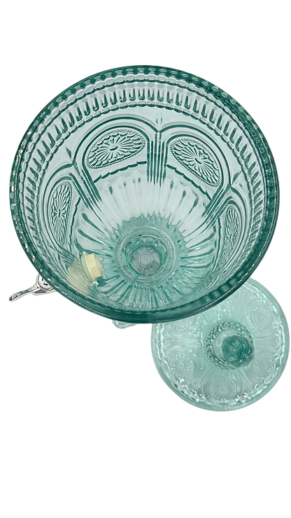 Teal Patterned 3-Litre Glass Drinks Server