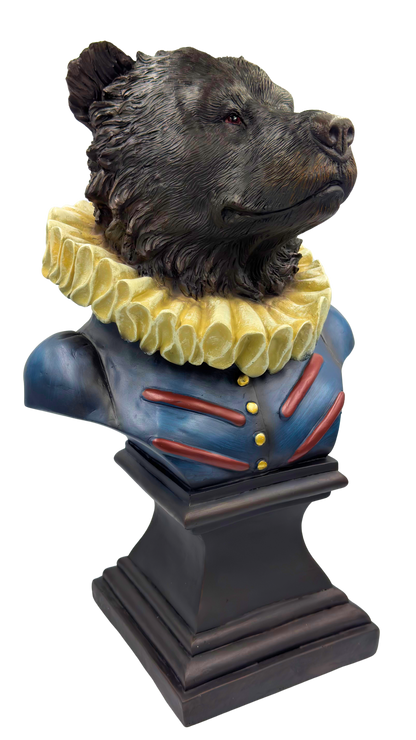 Extra Large Gentry Bear Bust on Square Base