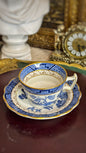 Booths Real Old Willow – Blue & White Gold Gilded Teacup and Saucer Set – Made in England – A8025