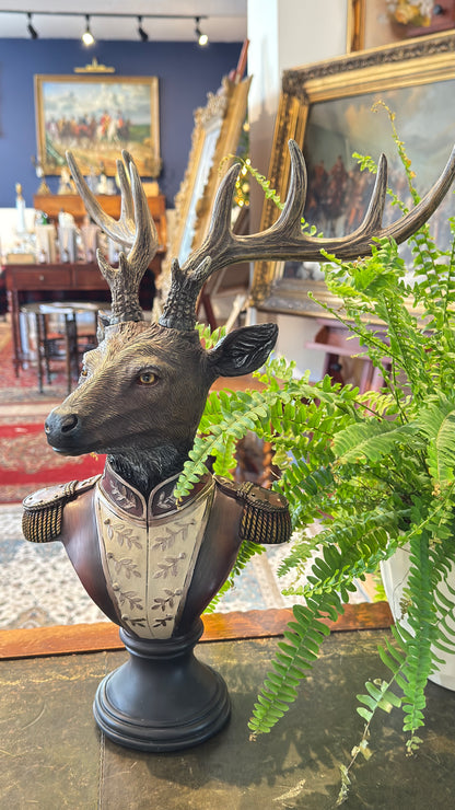 Medium Gentry Stag Bust on Square Base