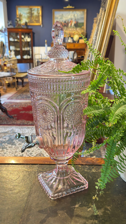 Pink Patterned 3-Litre Glass Drinks Server