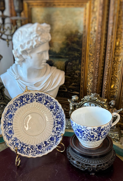 Coalport "Grosvenor" Blue & White Cup – Circa 1900