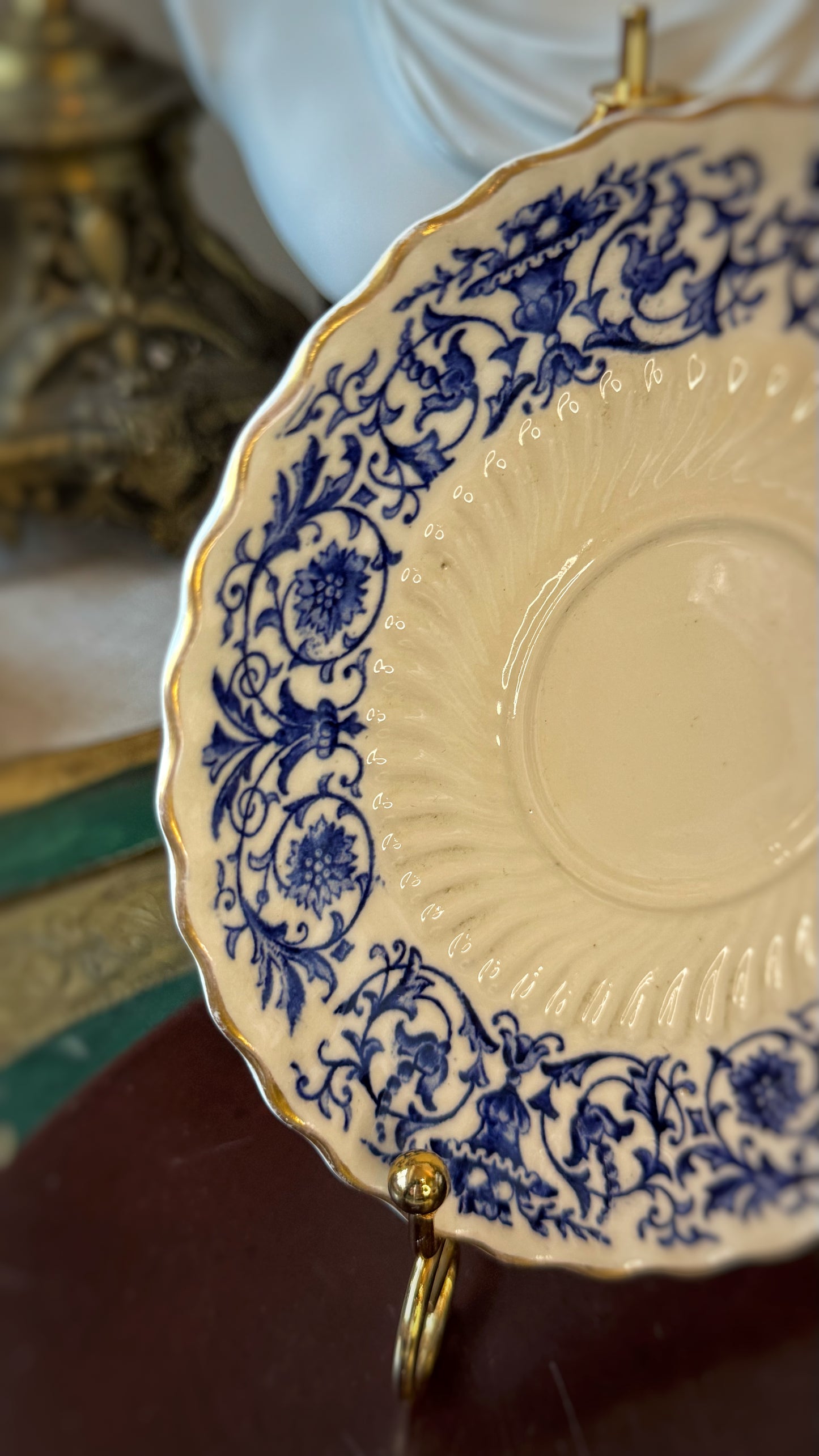 Coalport "Grosvenor" Blue & White Cup – Circa 1900