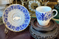 Antique Coalport "Grosvenor" Cup & Saucer – A/189 R2 – Blue & White – Circa 1900