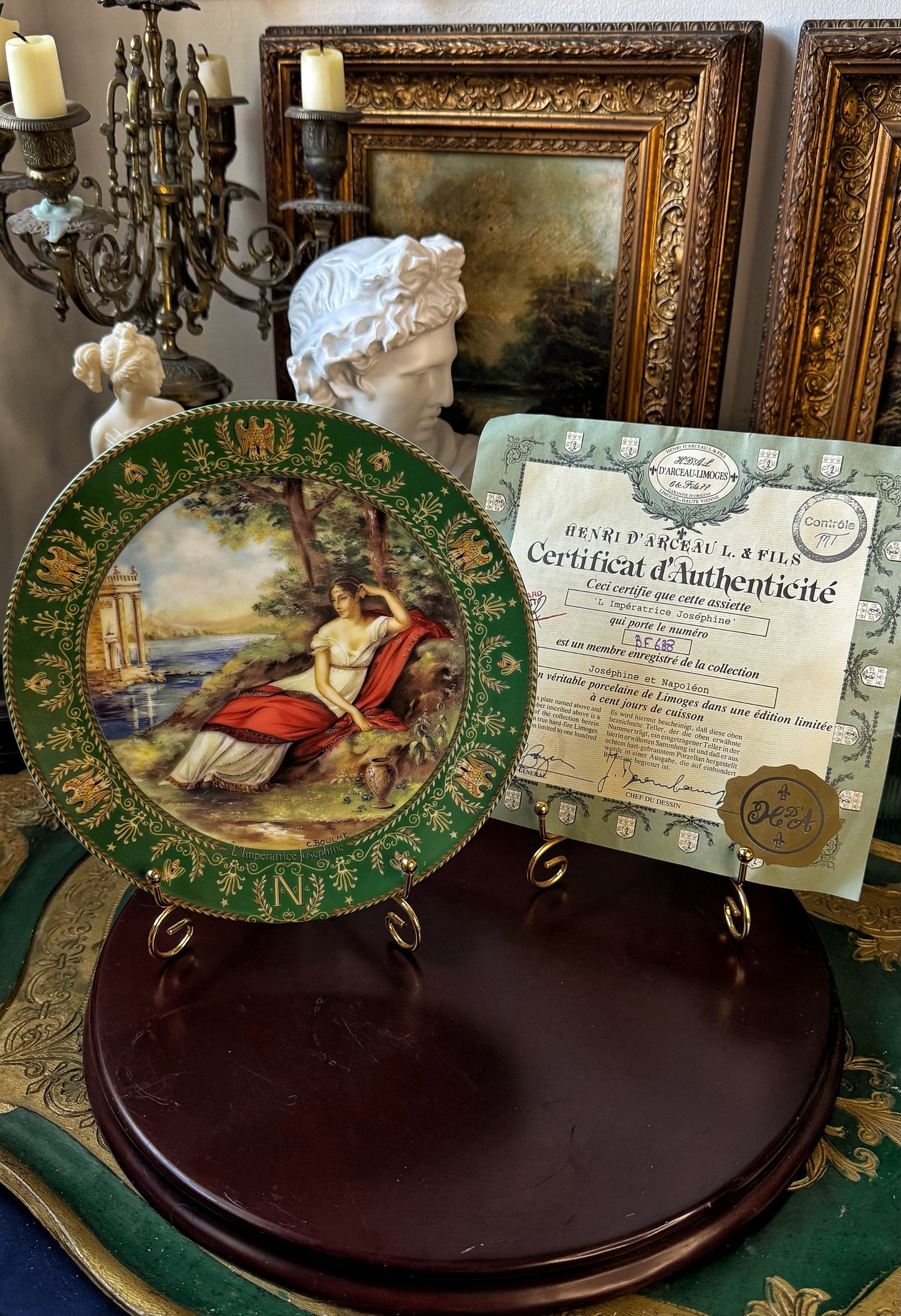 Henri d’Arceau & Fils – “L’Impératrice Joséphine” Limited Edition Limoges Plate