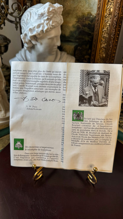 Henri d’Arceau & Fils – “L’Impératrice Joséphine” Limited Edition Limoges Plate