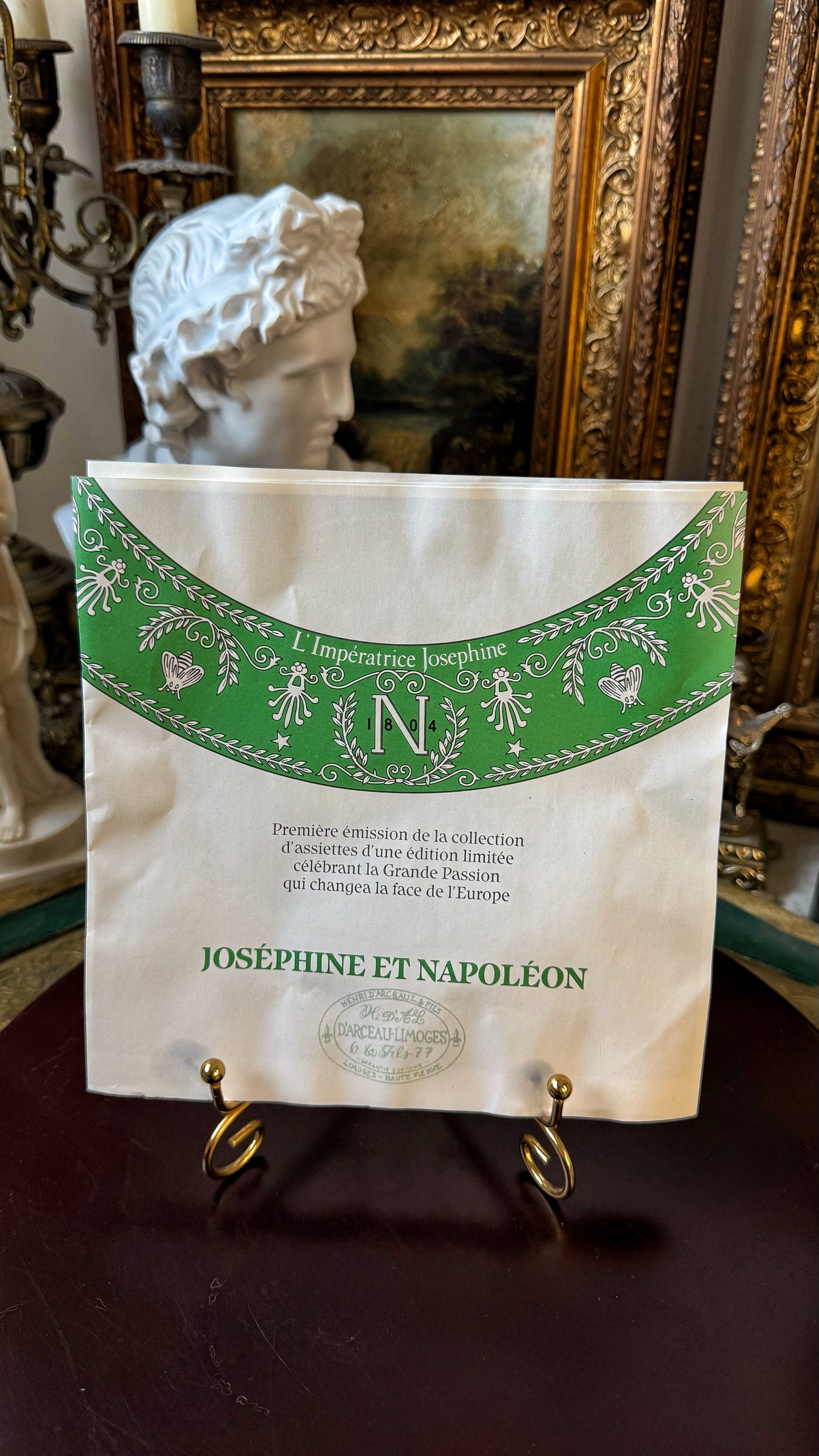 Henri d’Arceau & Fils – “L’Impératrice Joséphine” Limited Edition Limoges Plate