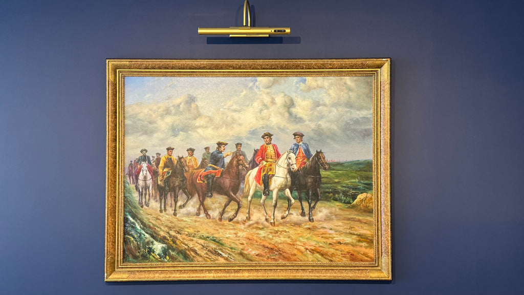 20th Century Oil Painting | The Cavalry Officers signed by Armstrong
