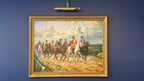 20th Century Oil Painting | The Cavalry Officers signed by Armstrong