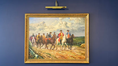 20th Century Oil Painting | The Cavalry Officers signed by Armstrong