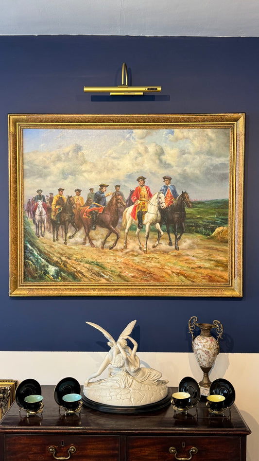 20th Century Oil Painting | The Cavalry Officers signed by Armstrong