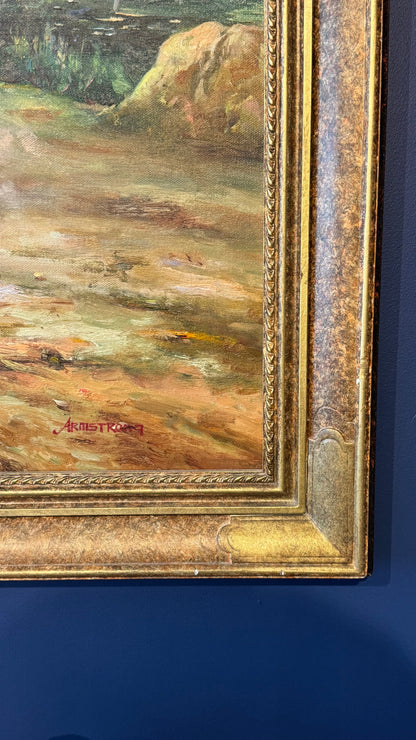 20th Century Oil Painting | The Cavalry Officers signed by Armstrong