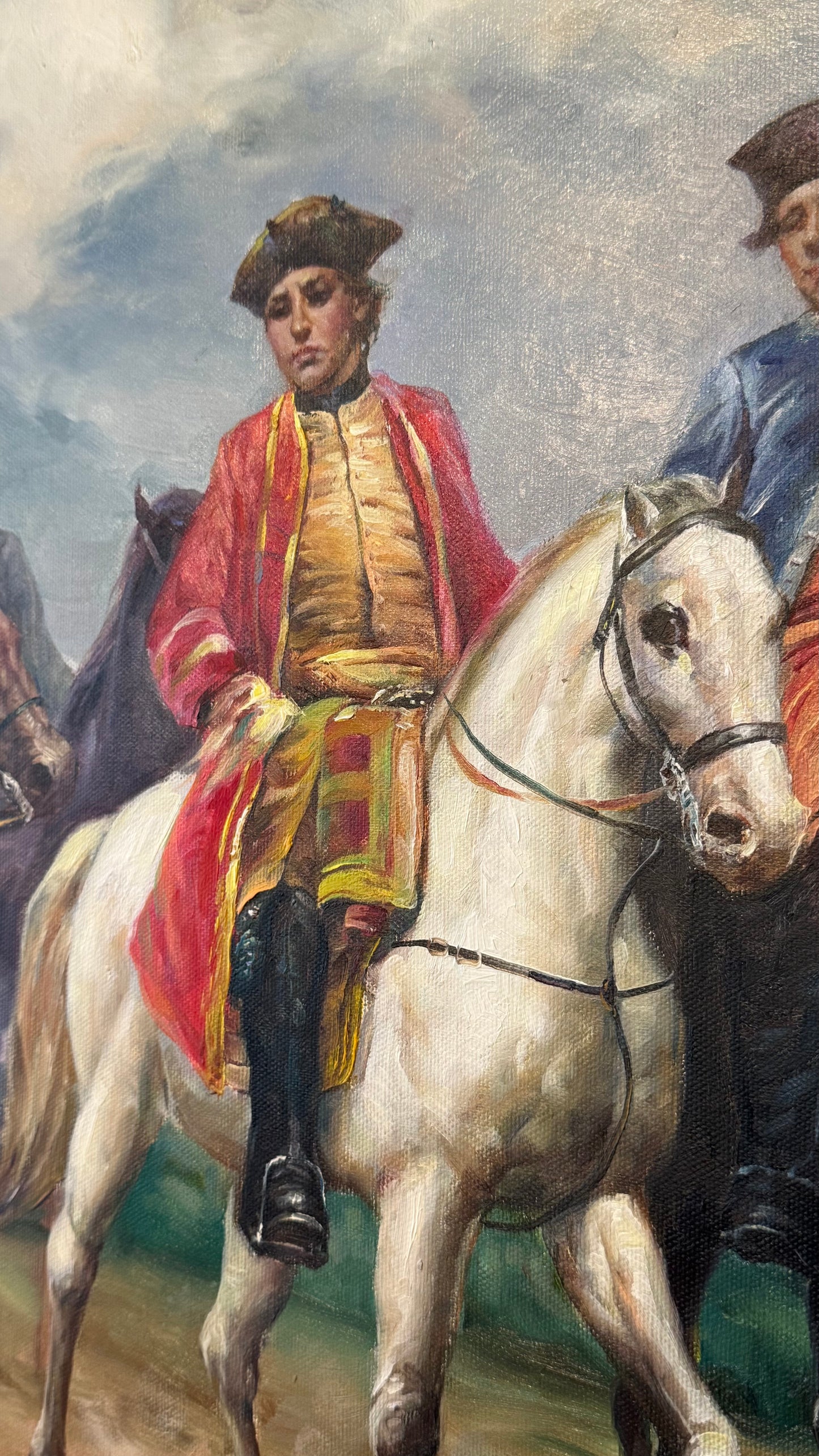 20th Century Oil Painting | The Cavalry Officers signed by Armstrong