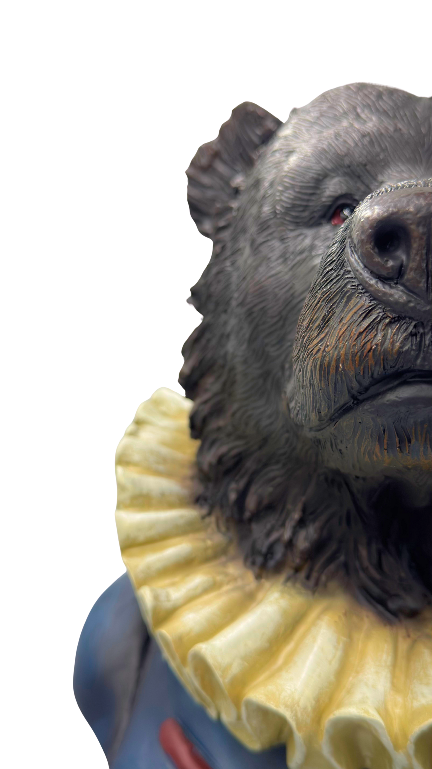 Extra Large Gentry Bear Bust on Square Base