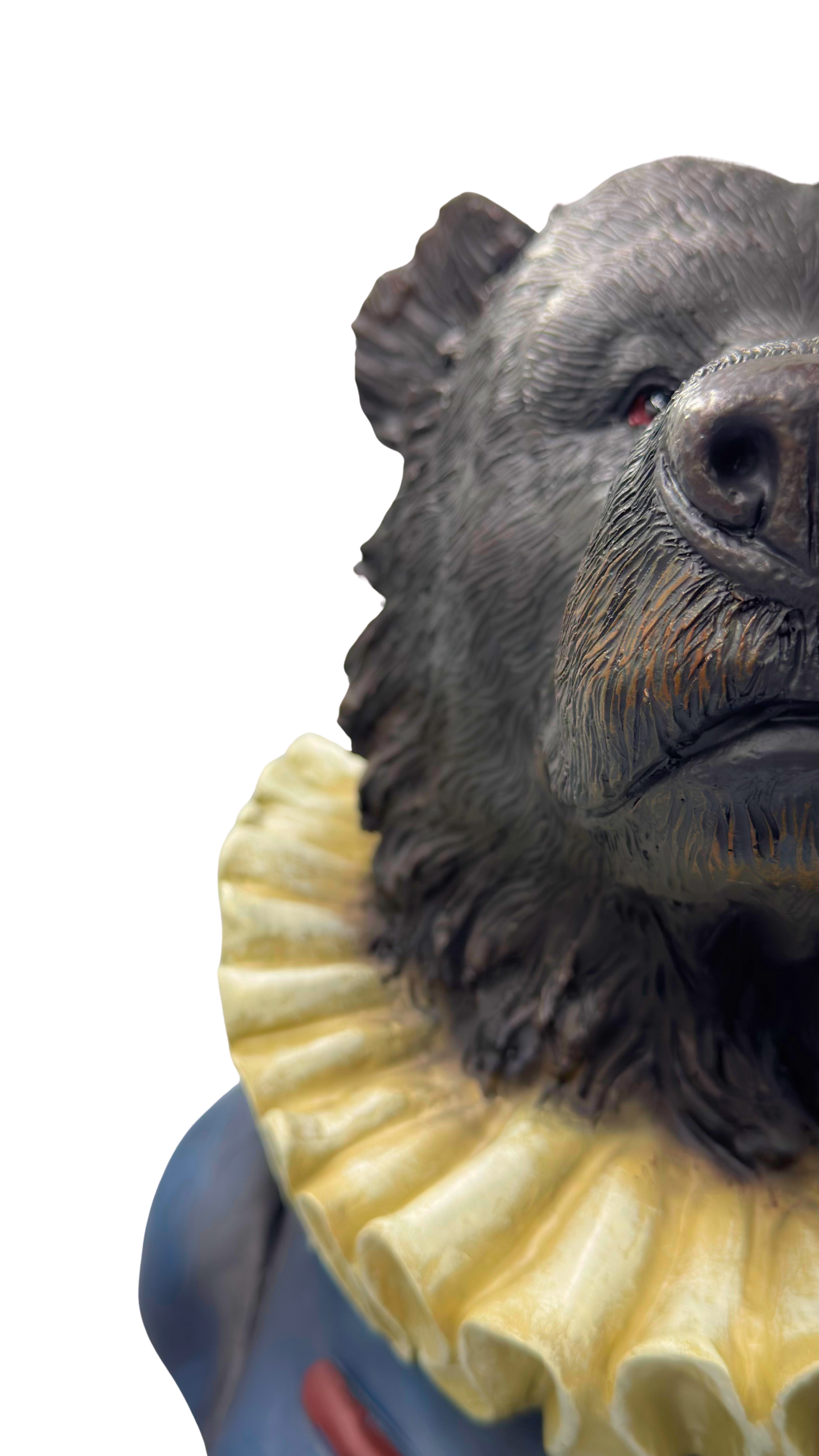 Extra Large Gentry Bear Bust on Square Base