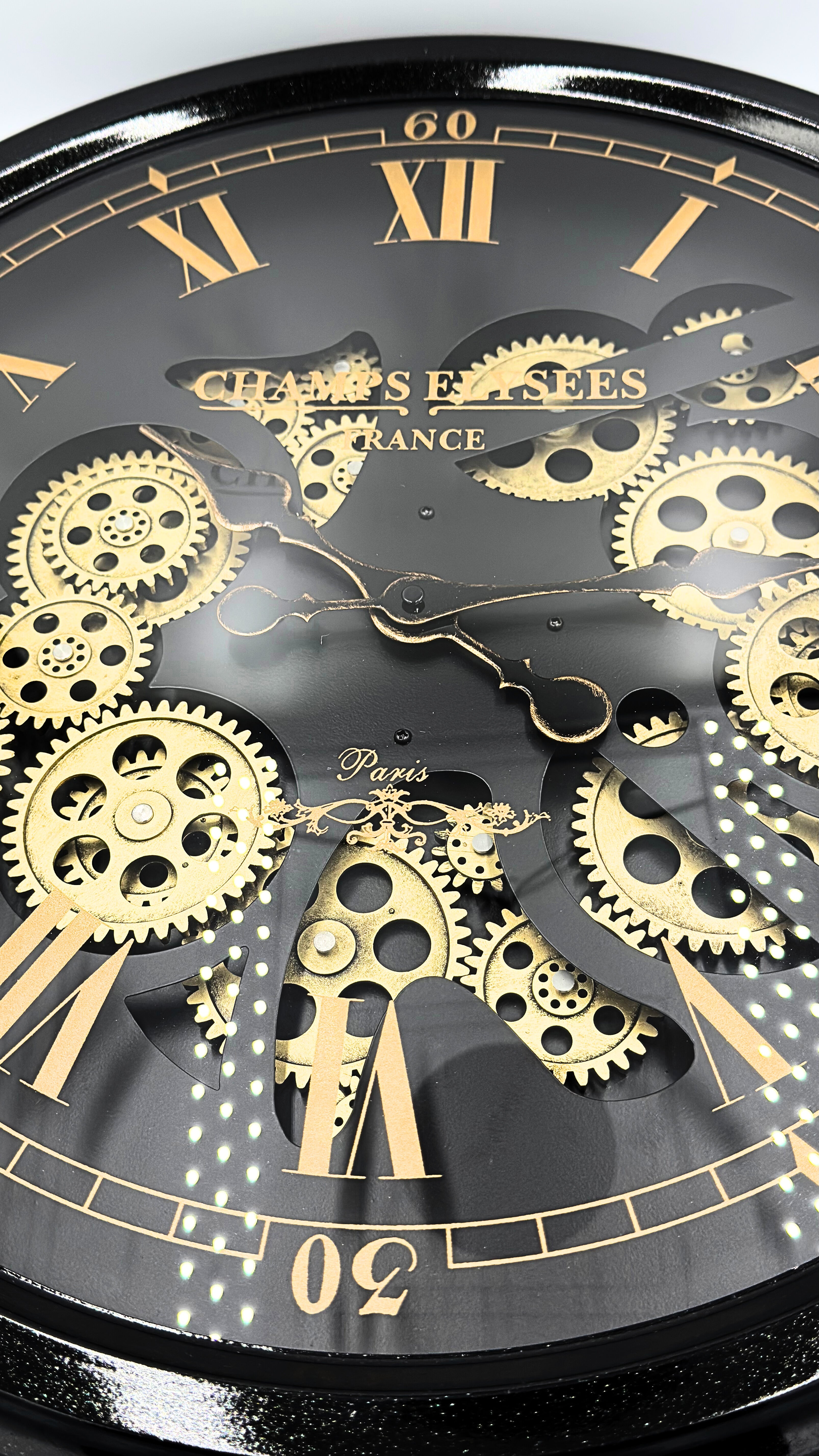 French Champs-Elysee Moving Gears Clock