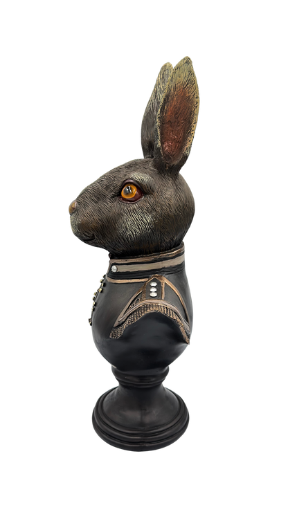 Gentry Rabbit Bust on Round Base