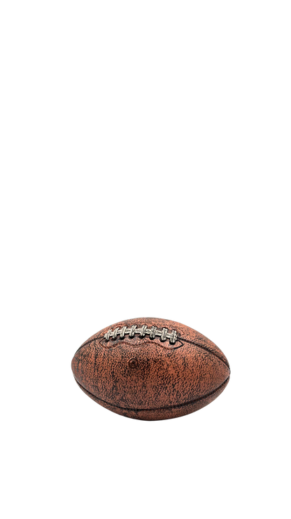 Small Antique Leather Style Rugby Ball Desk Ornament