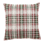 Winter Plaid Red Woven Cushion - 42x42cm (17"x17"): Fibre Filler