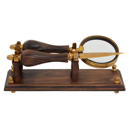 Churchill Brown Wood Magnifier Letter Opener