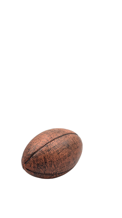 Small Antique Leather Style Rugby Ball Desk Ornament