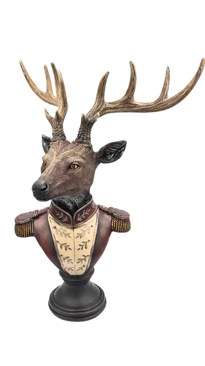 Medium Gentry Stag Bust on Square Base